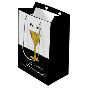 Bolsa De Regalo Mediana Rentabilidad del sacerdote de nombre personalizado