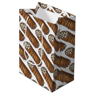 Bolsa De Regalo Mediana Repostería de comida italiana Cannoli con chips de