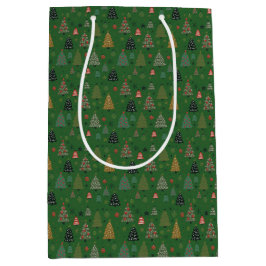 Bolsa De Regalo Mediana Resonancias Navideñas-Verde