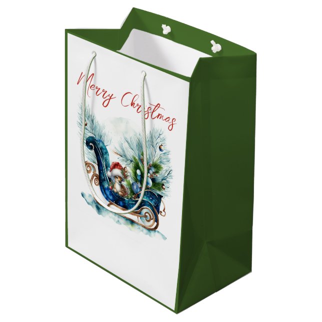 Bolsa De Regalo Mediana Resto del bebé azul (Angulo reverso)