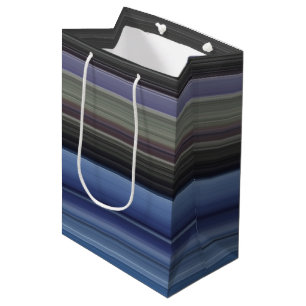 Bolsa De Regalo Mediana Resumen #1: Azul y gris