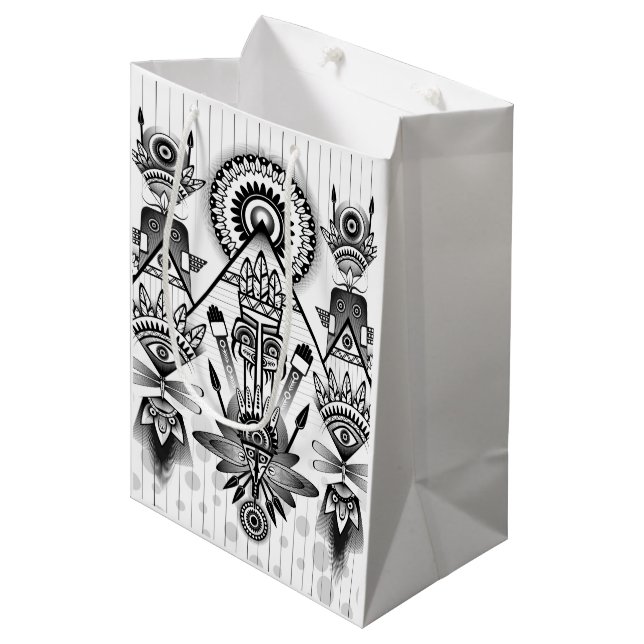 Bolsa De Regalo Mediana Resumen de la antigua tribu indígena (Angulo Anverso)