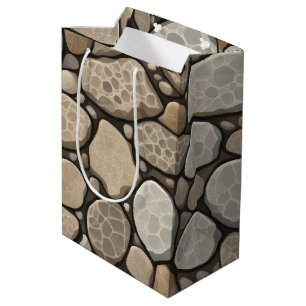 Bolsa De Regalo Mediana Resumen de la piedra de Petoskey
