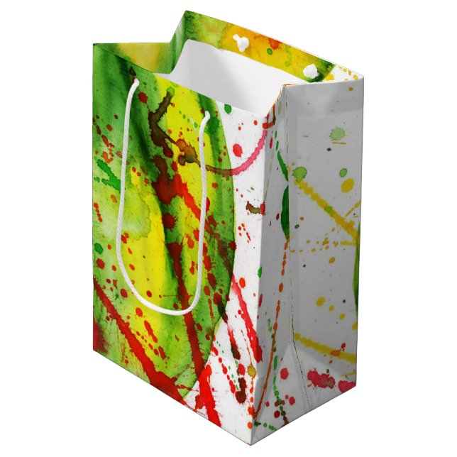 Bolsa De Regalo Mediana Resumen de la sandía acuática brillante (Angulo Anverso)