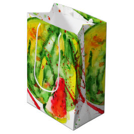 Bolsa De Regalo Mediana Resumen de la sandía acuática brillante