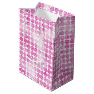 Bolsa De Regalo Mediana Resumen de puntos Purpurinas rosados