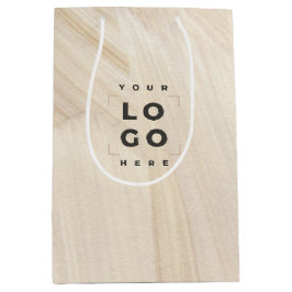 Bolsa De Regalo Mediana Resumen del logo Neutral Natural Elegante