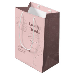 Bolsa De Regalo Mediana Resumen elegante que deja a Flamingle