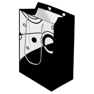 Bolsa De Regalo Mediana Resumen moderno en blanco y negro