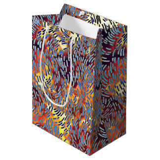 Bolsa De Regalo Mediana Resumen moderno rojo amarillo negro