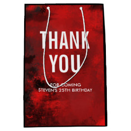 Bolsa De Regalo Mediana Resumen negro y rojo moderno - Gracias