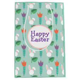 Bolsa De Regalo Mediana Resumen Primavera Flores Pascua