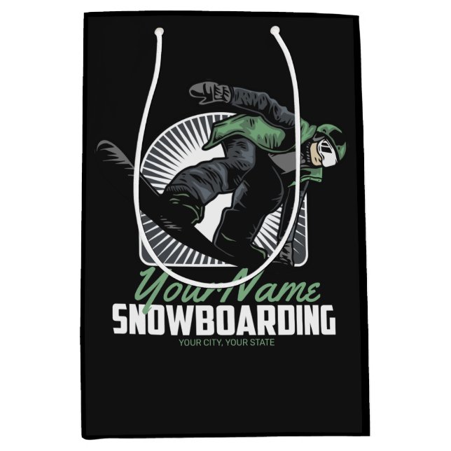Bolsa De Regalo Mediana Retirada personalizada de snowboard (Anverso)