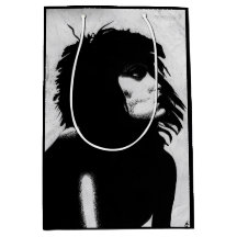 Retrato de diosa gótico Arte original Blanco negro