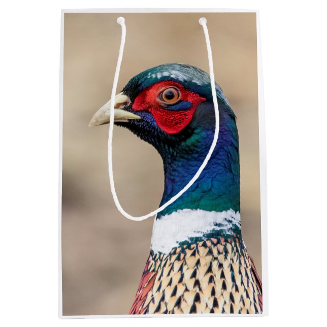 Bolsa De Regalo Mediana Retrato de un faisán (Anverso)