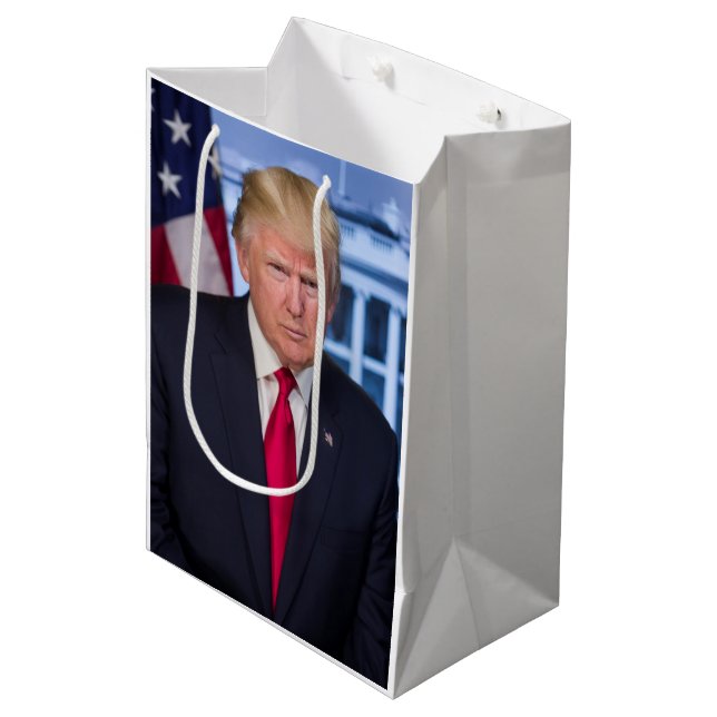 Bolsa De Regalo Mediana Retrato presidencial oficial de Donald Trump (Angulo Anverso)