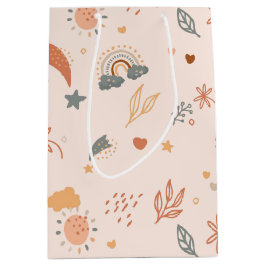 Bolsa De Regalo Mediana Retro Boho Rust Brown