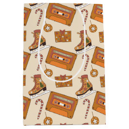 Bolsa De Regalo Mediana Retro Christmas Joy