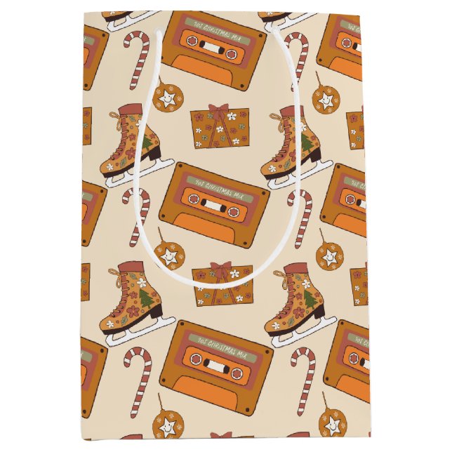 Bolsa De Regalo Mediana Retro Christmas Joy (Anverso)