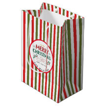 Retro Christmas Stripe Pattern Custom Christmas