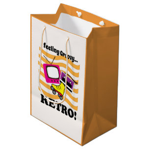 Bolsa De Regalo Mediana Retro Sensación Groovy Retro