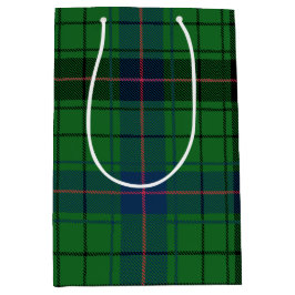 Bolsa De Regalo Mediana Retro Tartan Davidson Green Plaid