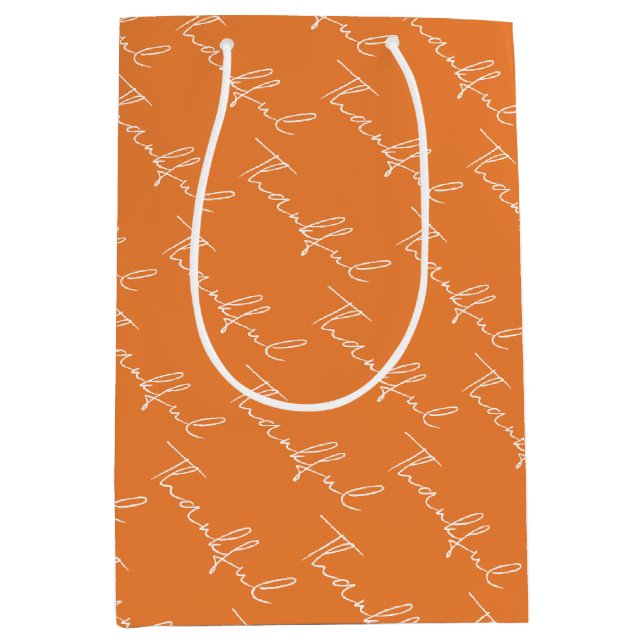 Bolsa De Regalo Mediana Reunión familiar en la cena de Acción de Gracias (Anverso)