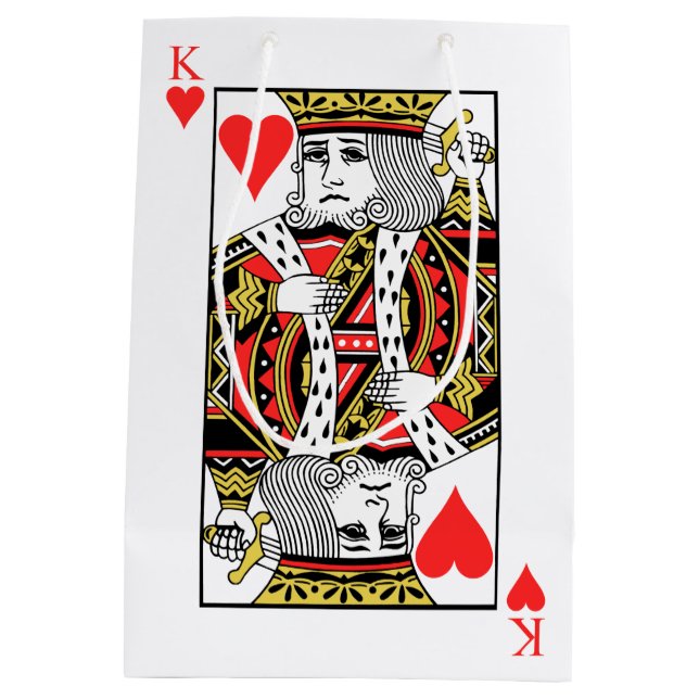 Bolsa De Regalo Mediana Rey de corazones (Reverso)