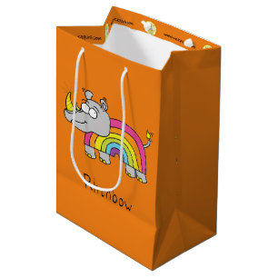 Bolsa De Regalo Mediana Rinoceronte rinoceronte lindo Personalizado de niñ