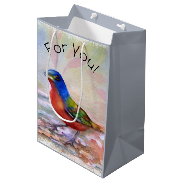 Bolsa De Regalo Mediana Robin de primavera (Angulo Anverso)