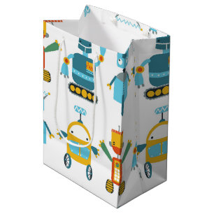Bolsa De Regalo Mediana Robot colorido de los niños
