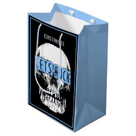 Bolsa De Regalo Mediana Rock Skull Blue