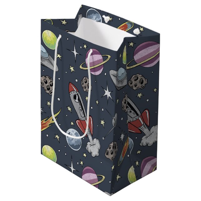 Bolsa De Regalo Mediana Rockets retros (Angulo Anverso)