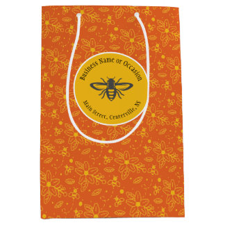 Bolsa De Regalo Mediana Rojo del logotipo de Honey Bee