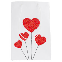 Bolsa De Regalo Mediana Romantic Heart Balloons