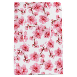 Bolsa De Regalo Mediana Romantic pink Cherry blosson