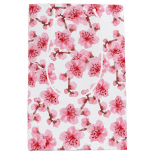 Bolsa De Regalo Mediana Romantic pink Cherry blosson