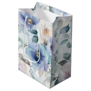 Bolsa De Regalo Mediana Romántico hermoso ducha de novia de flores de lava