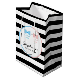 Bolsa De Regalo Mediana Ropa blanca y negra de género revelan amarre y ama