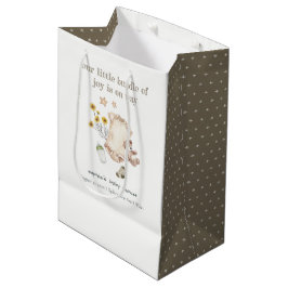 Bolsa De Regalo Mediana Ropa de bebé verde Boho Género Baby Shower neutral
