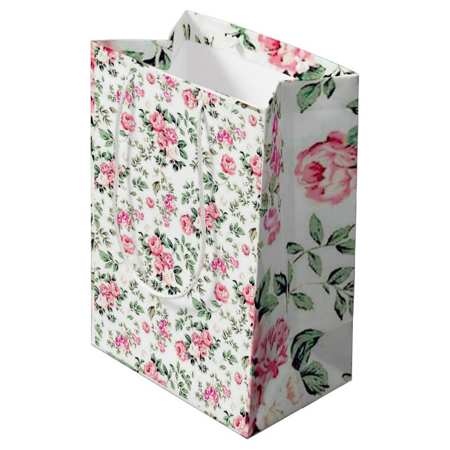 Bolsa De Regalo Mediana Rosa (Angulo reverso)