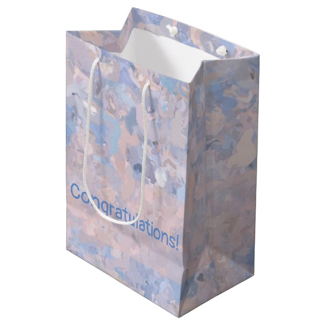 Bolsa De Regalo Mediana Rosa claro y azul (Angulo Anverso)