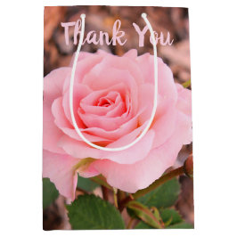 Bolsa De Regalo Mediana Rosa de jardín rosado