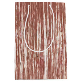 Bolsa De Regalo Mediana Rosa de moda Gold Glam Tinsel Stripes Navidades