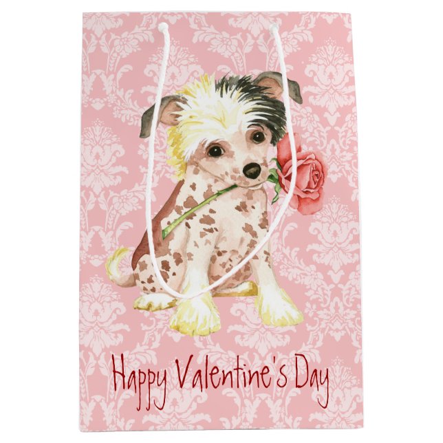 Bolsa De Regalo Mediana Rosa de San Valentín (Anverso)
