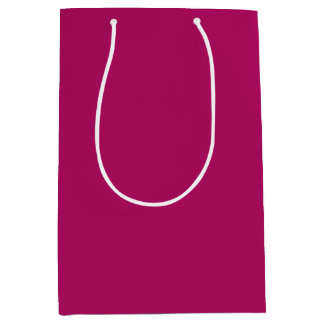 Bolsa De Regalo Mediana Rosa Frambuesa Color Sólido