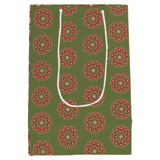 Bolsa De Regalo Mediana Rosanemalizado verde oliva