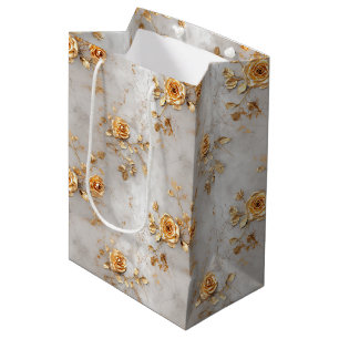 Bolsa De Regalo Mediana Rosas Amarillas Románticas