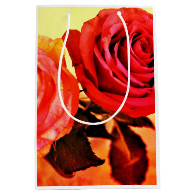 Bolsa De Regalo Mediana Rosas brillantes (Anverso)