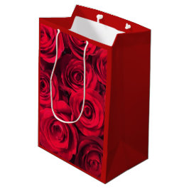 Bolsa De Regalo Mediana Rosas de color rojo oscuro